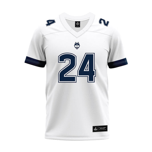 UConn - NCAA Football : Tashi Crofut - White Premium Football Jersey-0