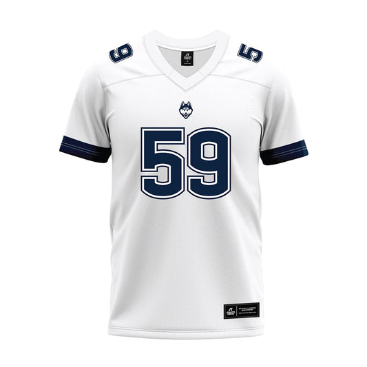 UConn - NCAA Football : Eddie Dresch - White Premium Football Jersey