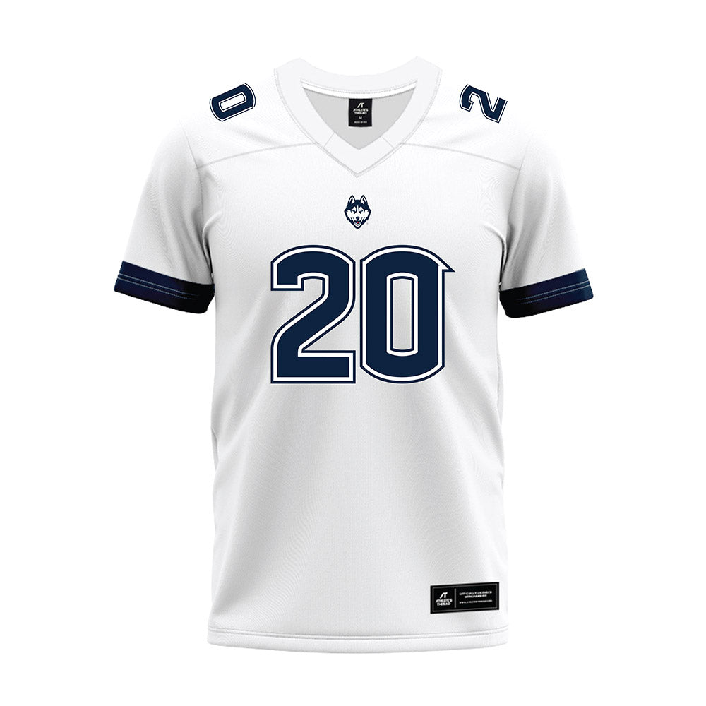 UConn - NCAA Football : Luke Murphy - White Premium Football Jersey-0