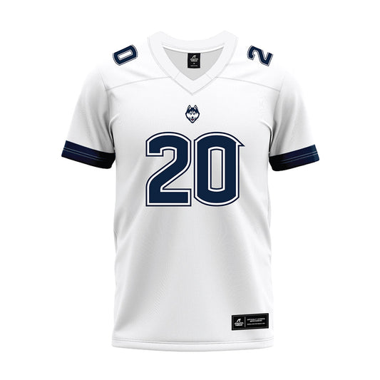 UConn - NCAA Football : Luke Murphy - White Premium Football Jersey-0