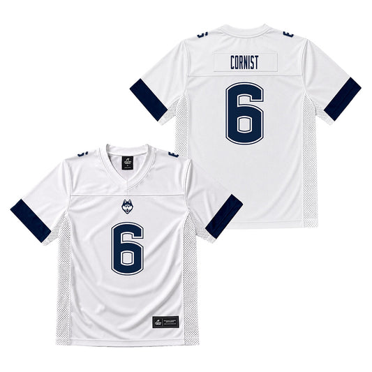 UConn - NCAA Football : Trey Cornist - White Football Jersey -0