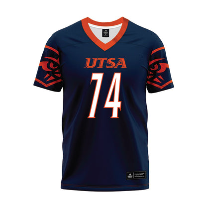 UTSA - NCAA Football : Darrell Jones - Navy Premium Football Jersey-0
