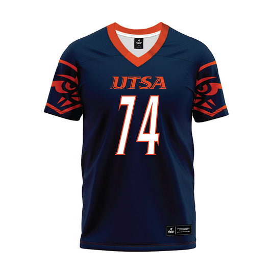 UTSA - NCAA Football : Darrell Jones - Navy Premium Football Jersey-0