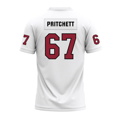 Troy - NCAA Football : Trinton Pritchett - White Premium Football Jersey-1