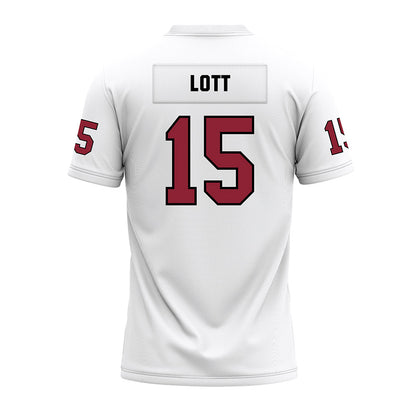 Troy - NCAA Football : TJ Lott - White Premium Football Jersey-1