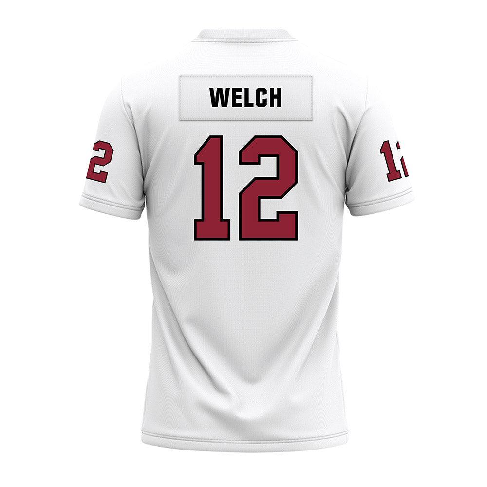 Troy - NCAA Football : Shemar Welch - White Premium Football Jersey-1