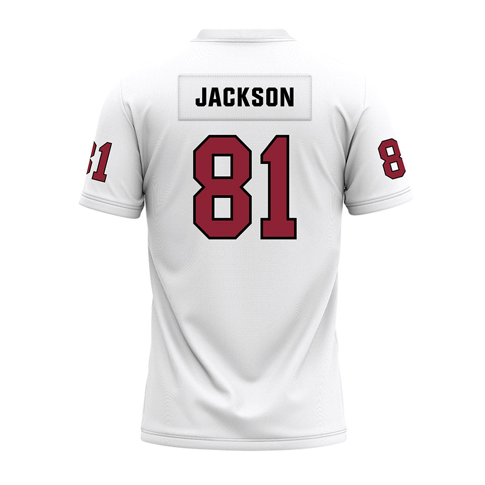 Troy - NCAA Football : JahMarren Jackson - White Premium Football Jersey-1