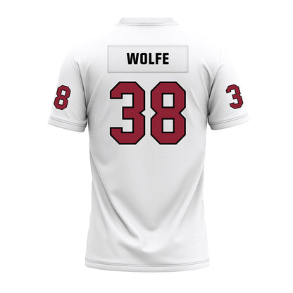 Troy - NCAA Football : Hayden Wolfe - White Premium Football Jersey-1