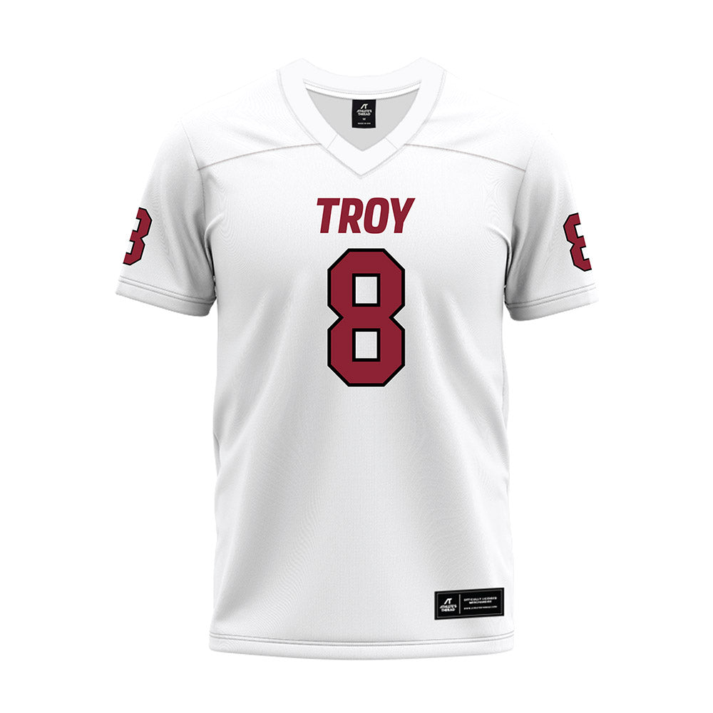 Troy - NCAA Football : Marcus Goree - White Premium Football Jersey-0