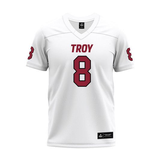 Troy - NCAA Football : Marcus Goree - White Premium Football Jersey-0