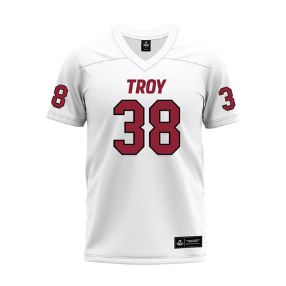 Troy - NCAA Football : Hayden Wolfe - White Premium Football Jersey-0