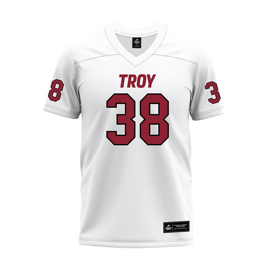 Troy - NCAA Football : Hayden Wolfe - White Premium Football Jersey-0
