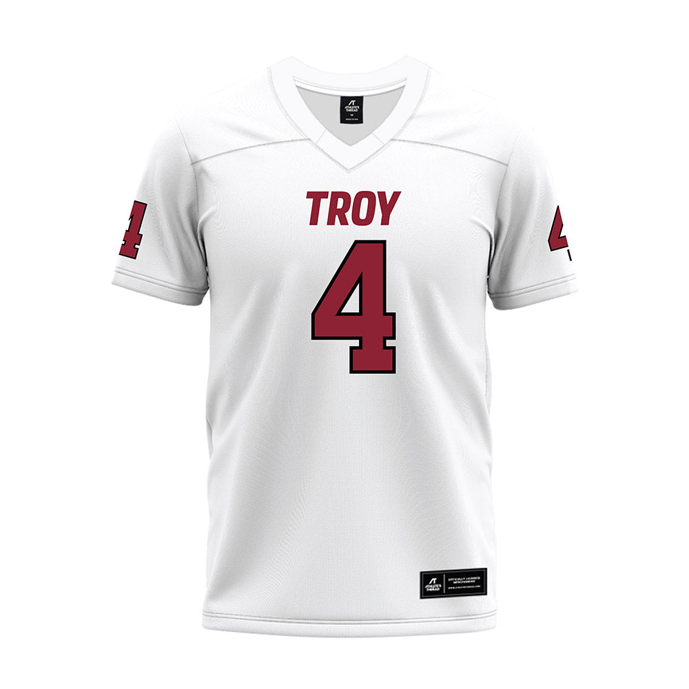 Troy - NCAA Football : Noreel White - White Premium Football Jersey-0