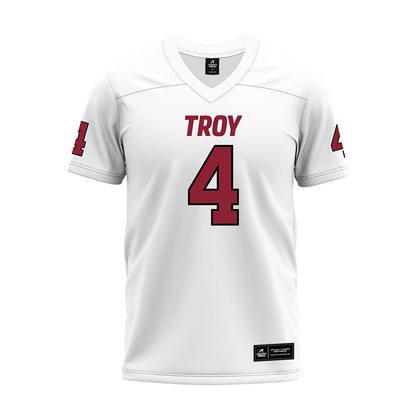 Troy - NCAA Football : Noreel White - White Premium Football Jersey-0