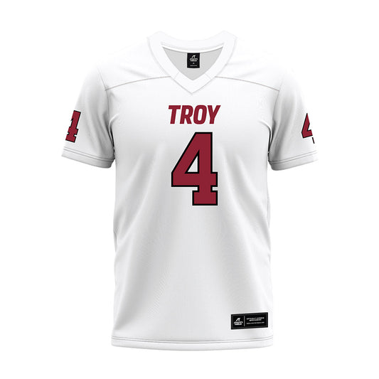 Troy - NCAA Football : Noreel White - White Premium Football Jersey-0