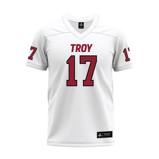 Troy - NCAA Football : Jace Petty - White Premium Football Jersey-0