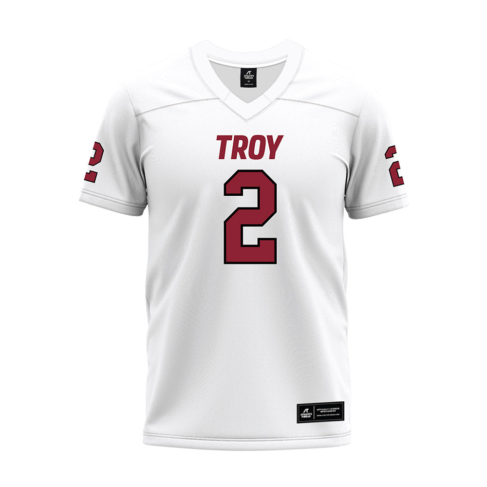 Troy - NCAA Football : Bryce Steele - White Premium Football Jersey-0