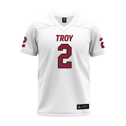 Troy - NCAA Football : Bryce Steele - White Premium Football Jersey-0