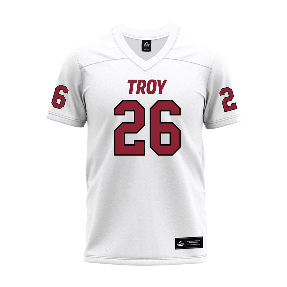 Troy - NCAA Football : Dewhitt Betterson - White Premium Football Jersey-0