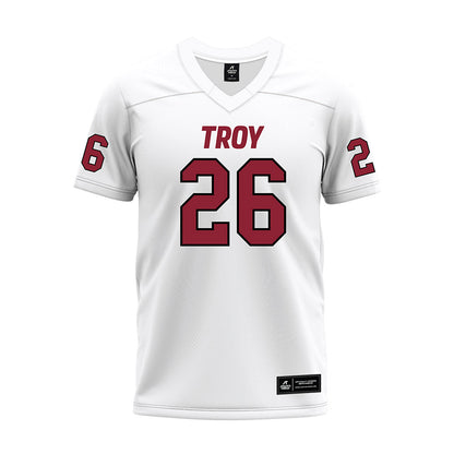 Troy - NCAA Football : Dewhitt Betterson - White Premium Football Jersey-0