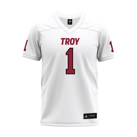 Troy - NCAA Football : Jabari Strait - White Premium Football Jersey-0
