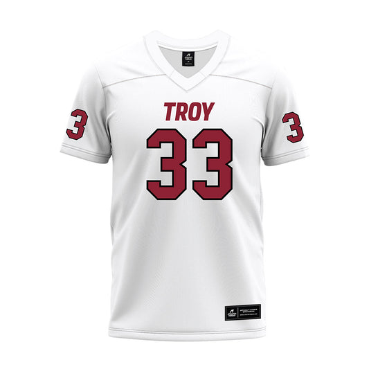 Troy - NCAA Football : Ethan Head - White Premium Football Jersey-0