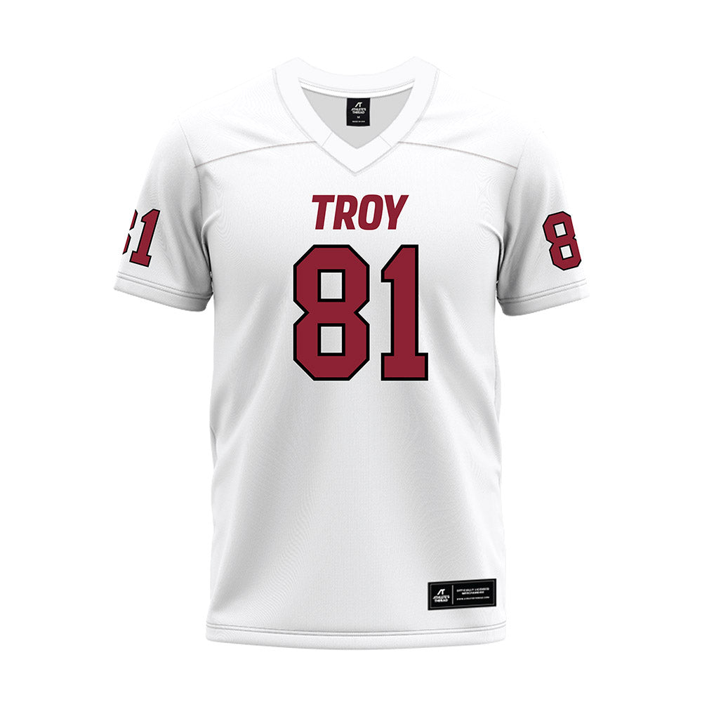 Troy - NCAA Football : JahMarren Jackson - White Premium Football Jersey-0