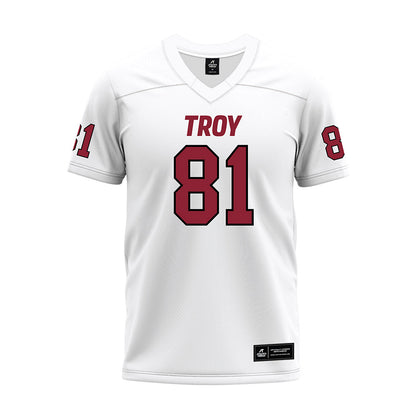Troy - NCAA Football : JahMarren Jackson - White Premium Football Jersey-0