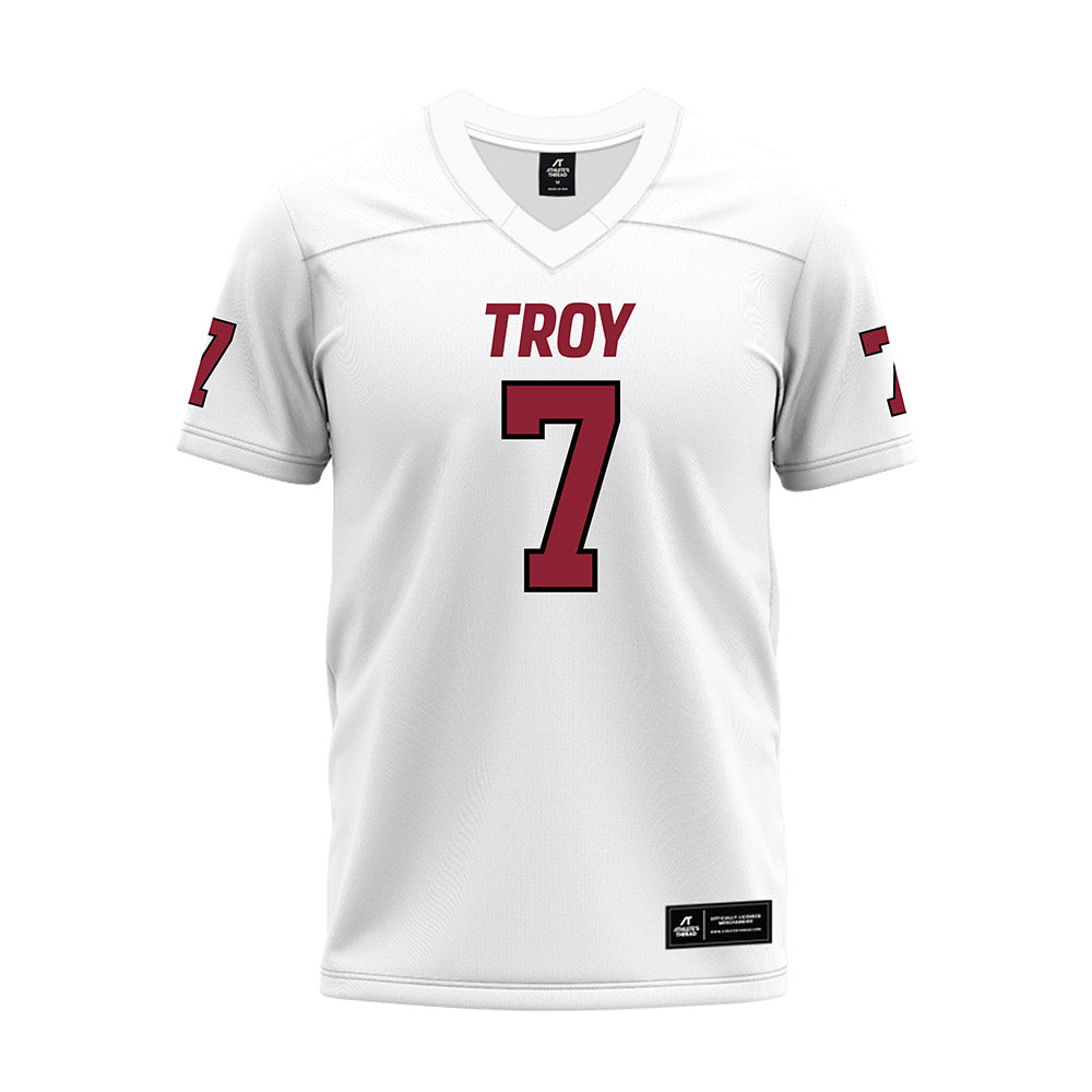 Troy - NCAA Football : Jordan Turner - White Premium Football Jersey-0