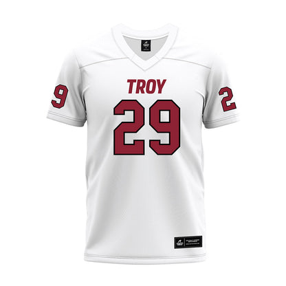 Troy - NCAA Football : Joe Lott - White Premium Football Jersey-0