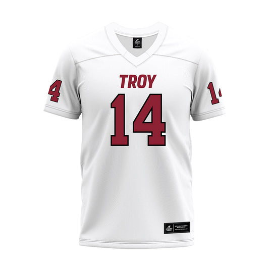 Troy - NCAA Football : Marquis Harris - White Premium Football Jersey-0