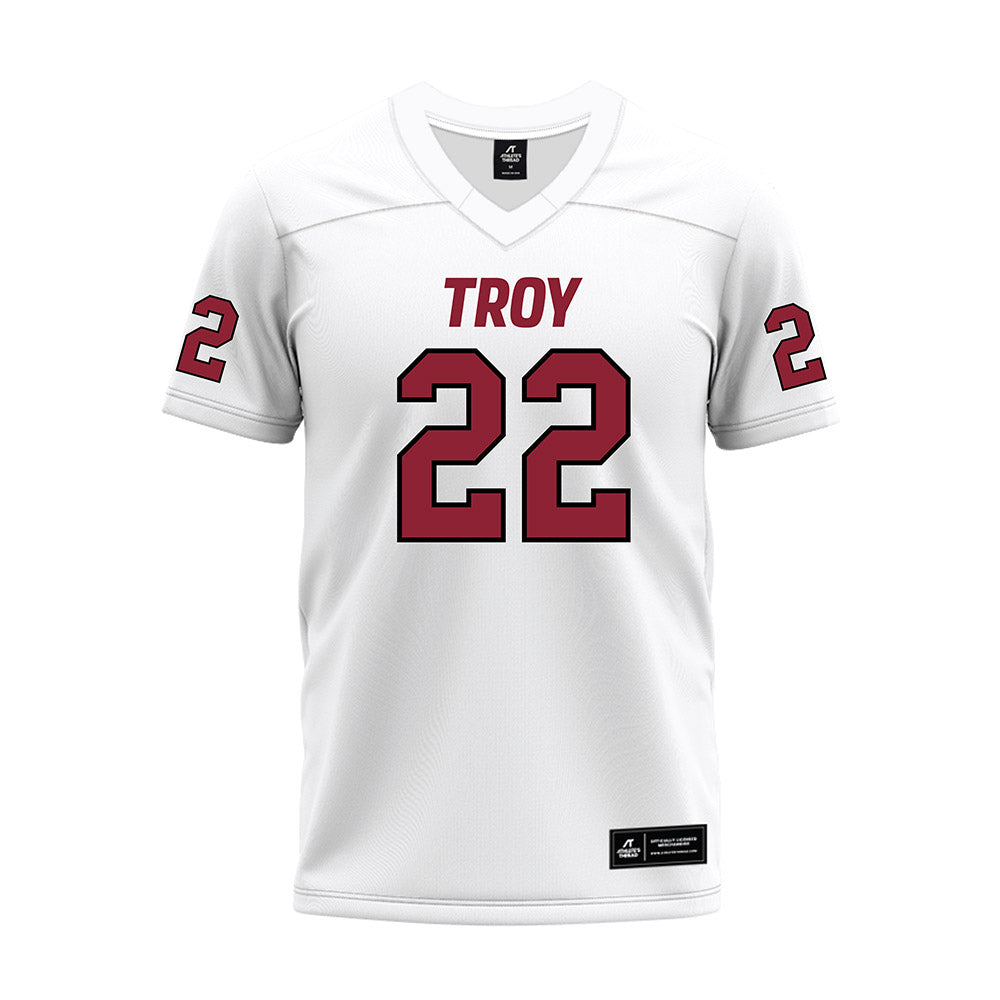 Troy - NCAA Football : Bryce Burgess - White Premium Football Jersey-0