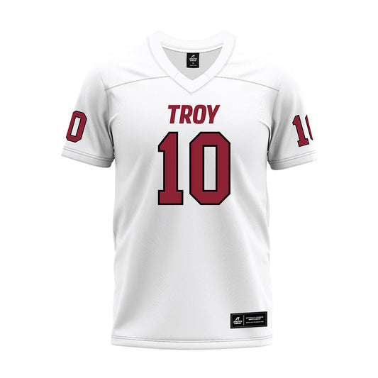 Troy - NCAA Football : Tucker Kilcrease - White Premium Football Jersey