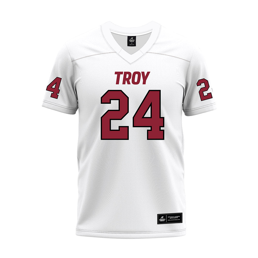 Troy - NCAA Football : Jeremiah Roux - White Premium Football Jersey-0