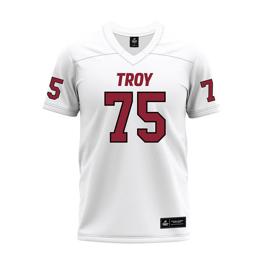 Troy - NCAA Football : Parks Glaze - White Premium Football Jersey-0