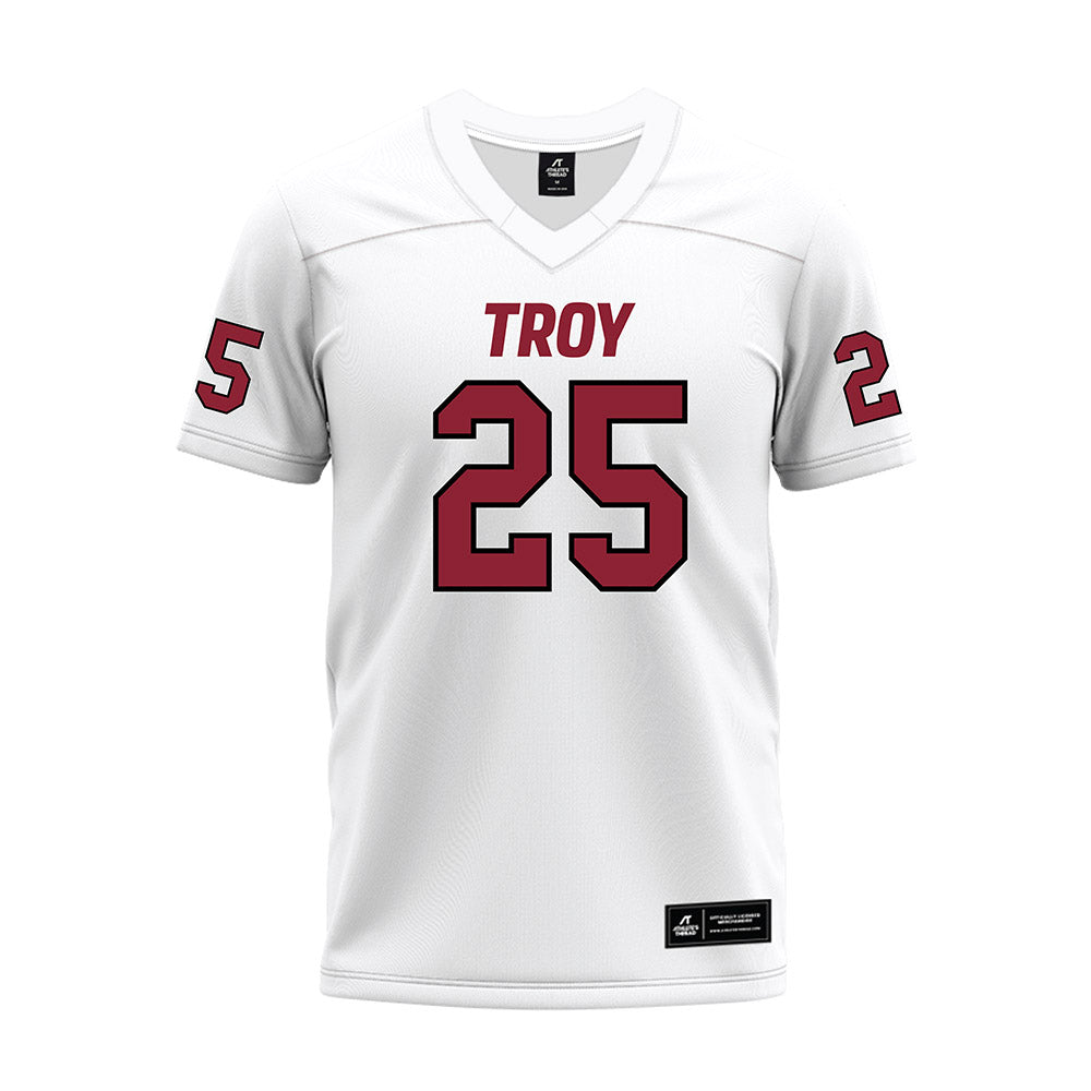 Troy - NCAA Football : Kavion Henderson - White Premium Football Jersey-0