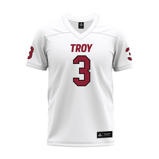 Troy - NCAA Football : Jaheim Merriweather - White Premium Football Jersey-0