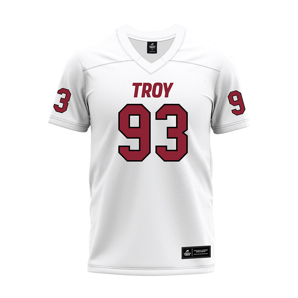 Troy - NCAA Football : RaKeem Davis - White Premium Football Jersey-0