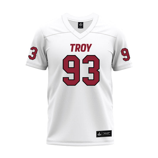 Troy - NCAA Football : RaKeem Davis - White Premium Football Jersey-0