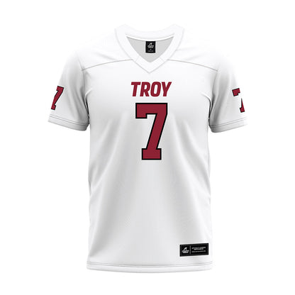 Troy - NCAA Football : Kristian Tate - White Premium Football Jersey-0