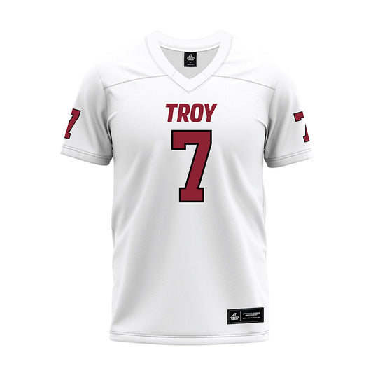 Troy - NCAA Football : Kristian Tate - White Premium Football Jersey-0