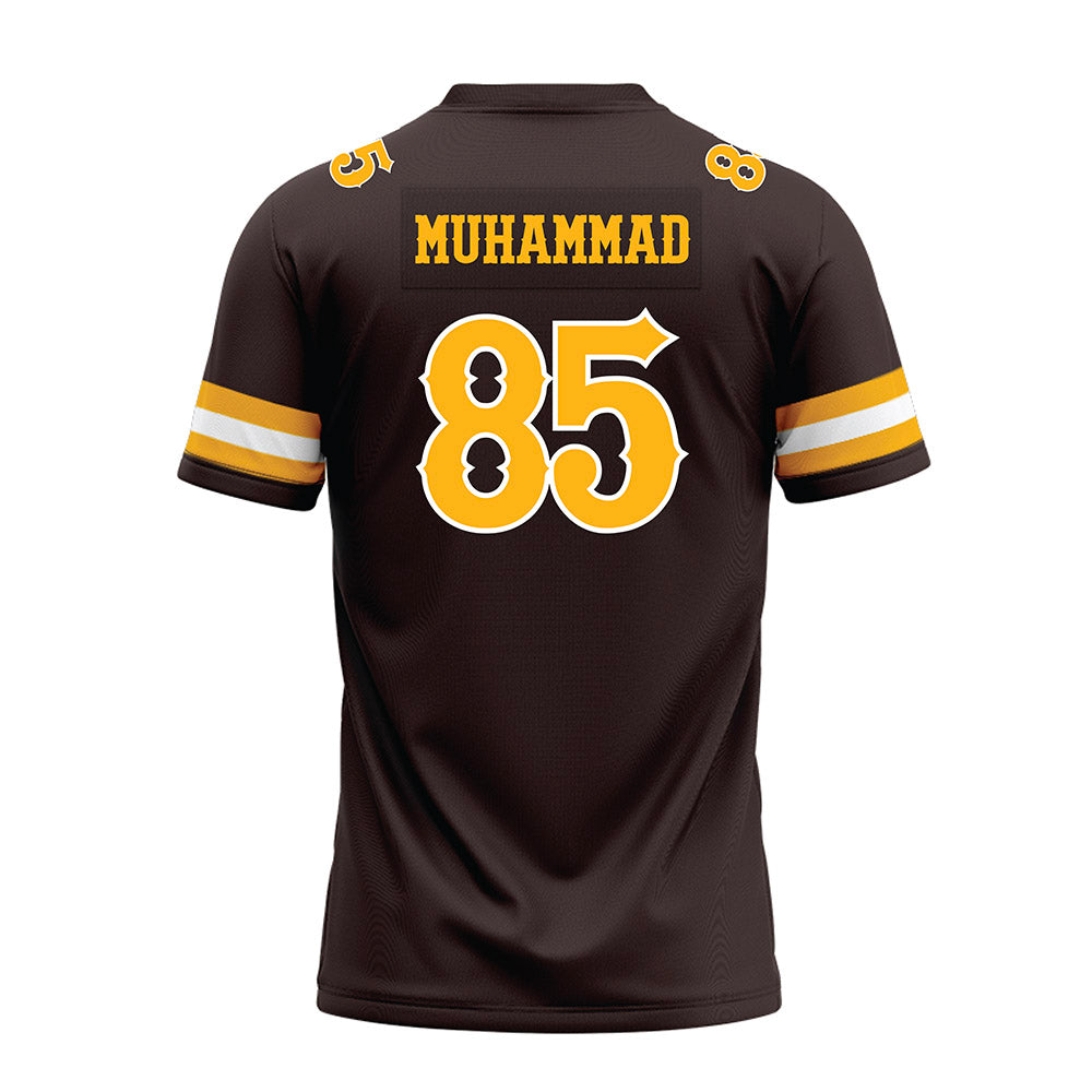 Wyoming - NCAA Football : Ishmael Muhammad - Brown Premium Football Jersey-1