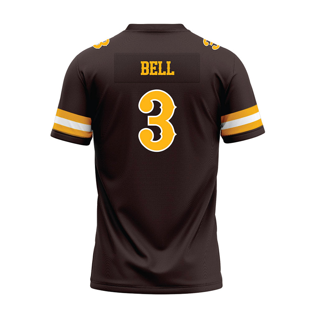 Wyoming - NCAA Football : Ian Bell - Brown Premium Football Jersey-1