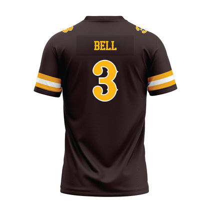 Wyoming - NCAA Football : Ian Bell - Brown Premium Football Jersey-1