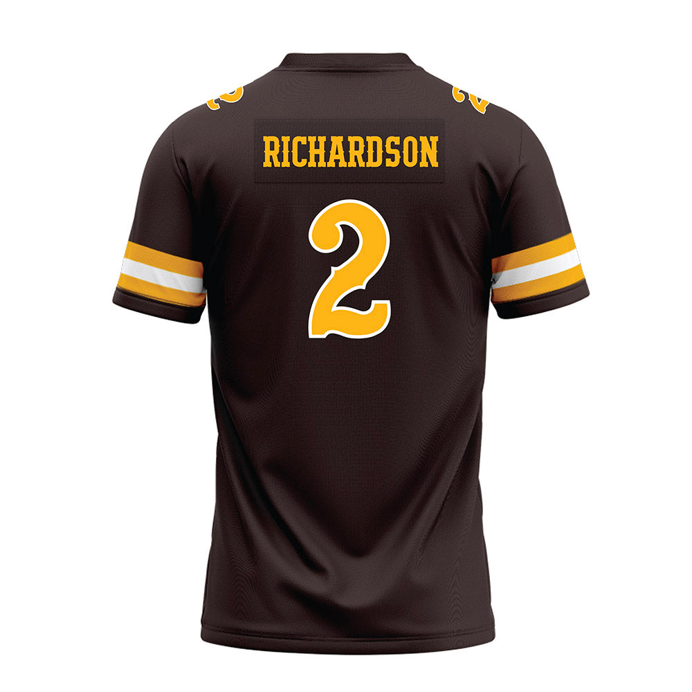 Wyoming - NCAA Football : Eric Richardson - Brown Premium Football Jersey-1