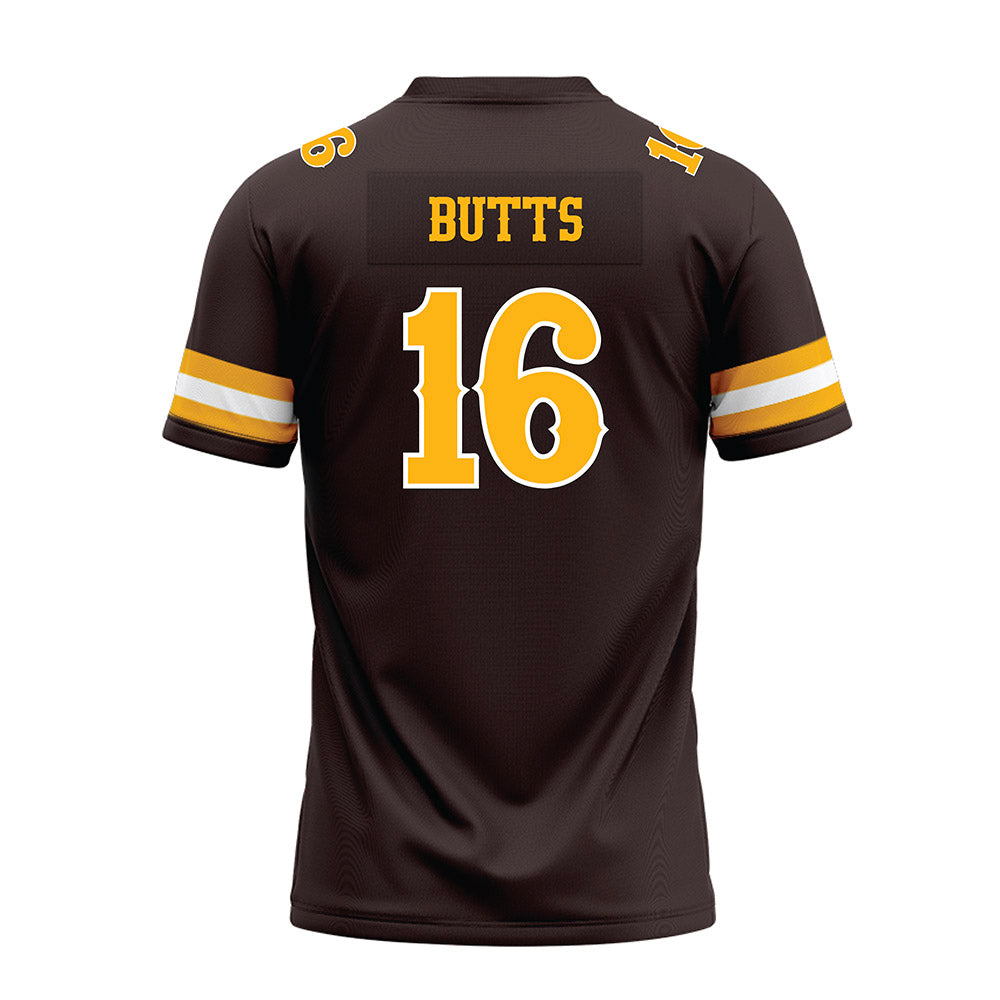 Wyoming - NCAA Football : Karson Butts - Brown Premium Football Jersey-1