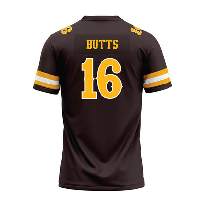 Wyoming - NCAA Football : Karson Butts - Brown Premium Football Jersey-1