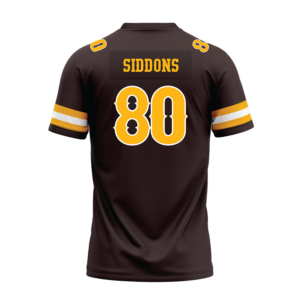 Wyoming - NCAA Football : Tyler Siddons - Brown Premium Football Jersey-1