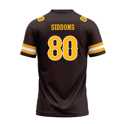 Wyoming - NCAA Football : Tyler Siddons - Brown Premium Football Jersey-1
