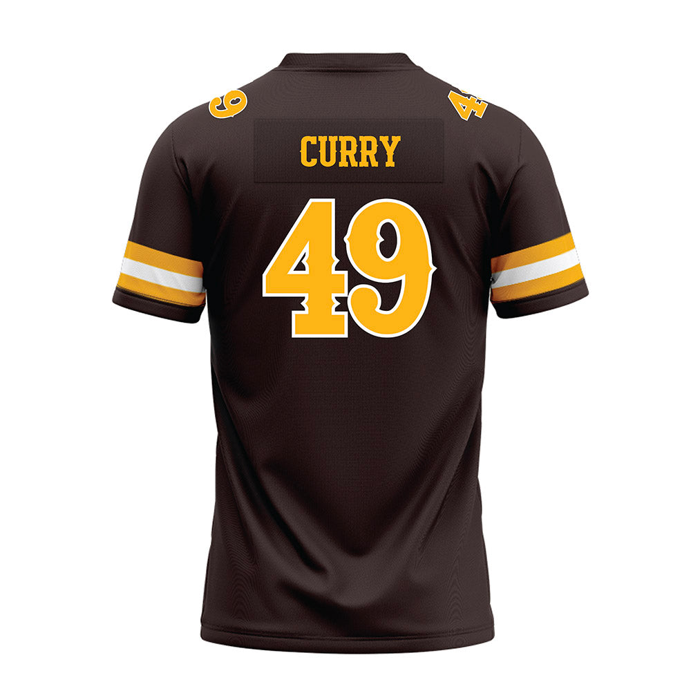 Wyoming - NCAA Football : Nathan Curry - Brown Premium Football Jersey-1